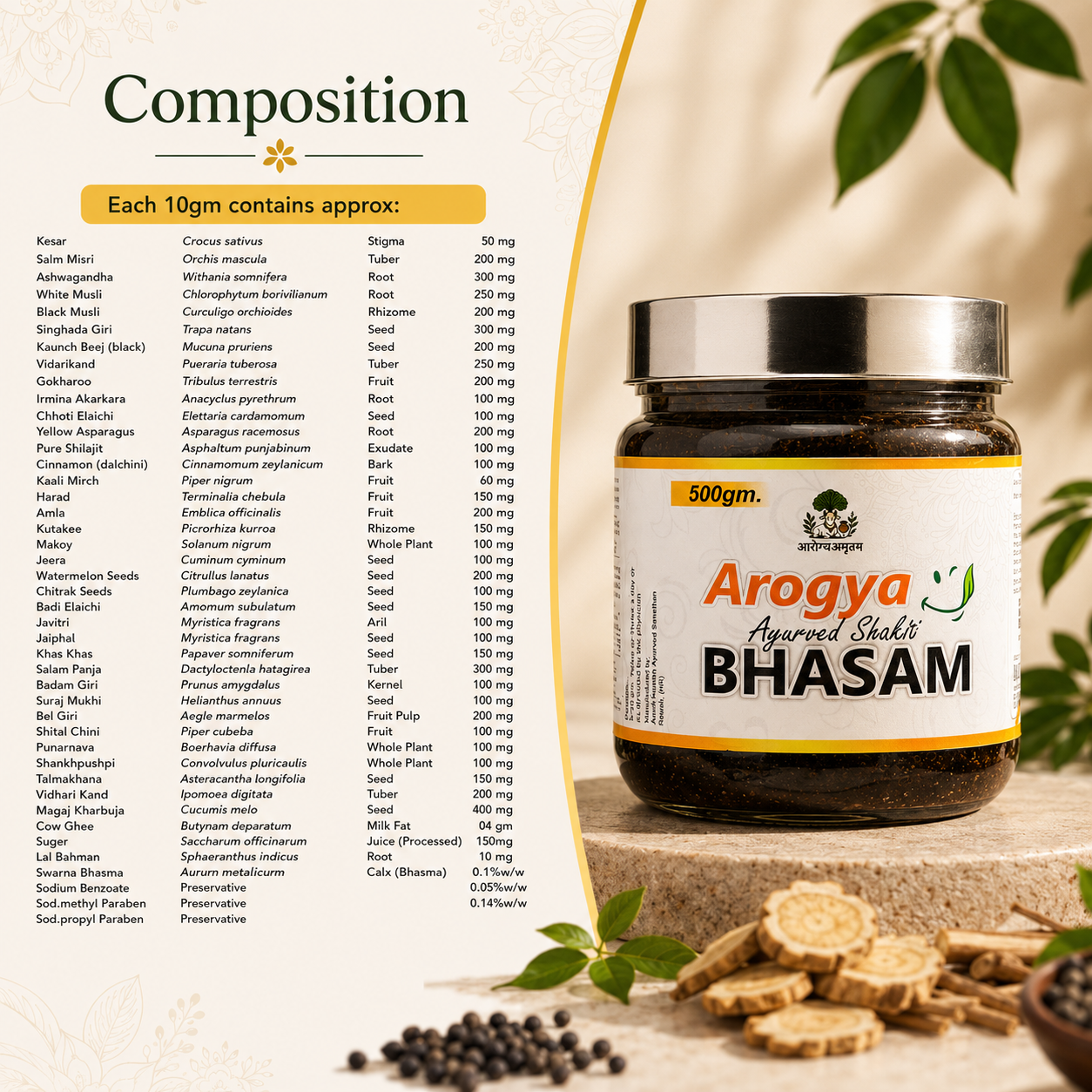 Arogya Ayurved Shakti Bhasam